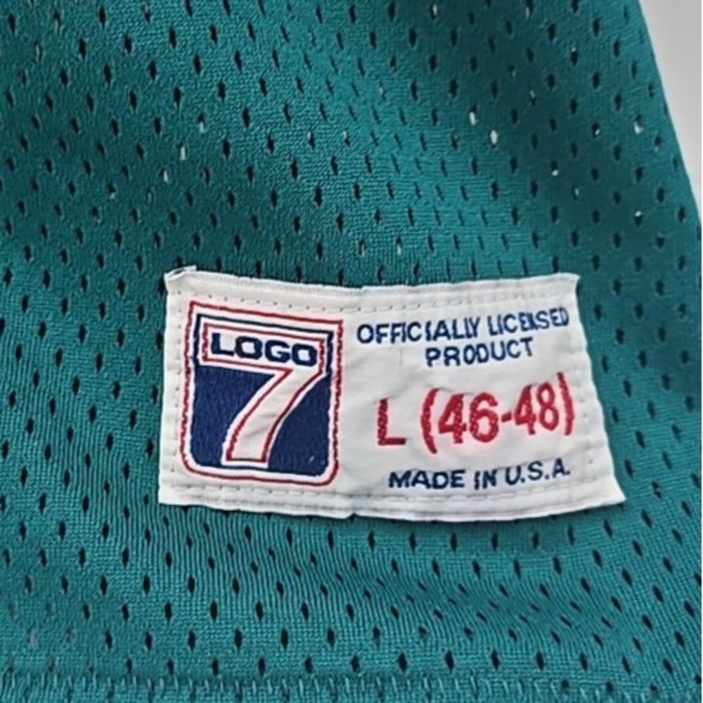 Logo 7 NFL Miami Dolphins Dan Marino Jersey Size L Football‎ Green - Picture 3 of 13